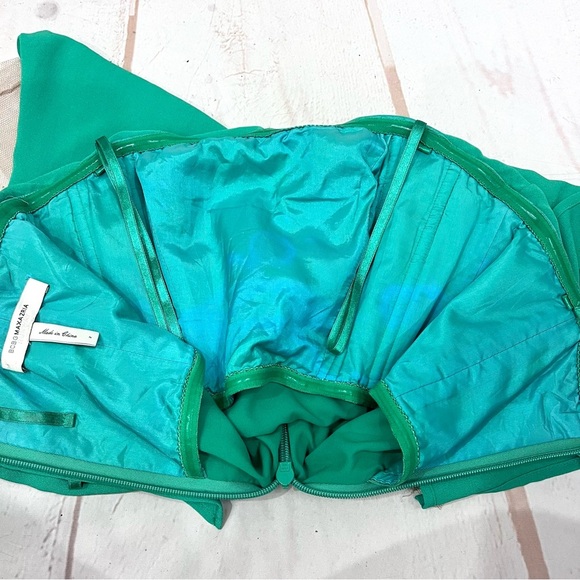 Bcbg MaxAzria Runway Collection Kelly Green Fei Fei Mini Ruffle Strapless Dress - Picture 11 of 16